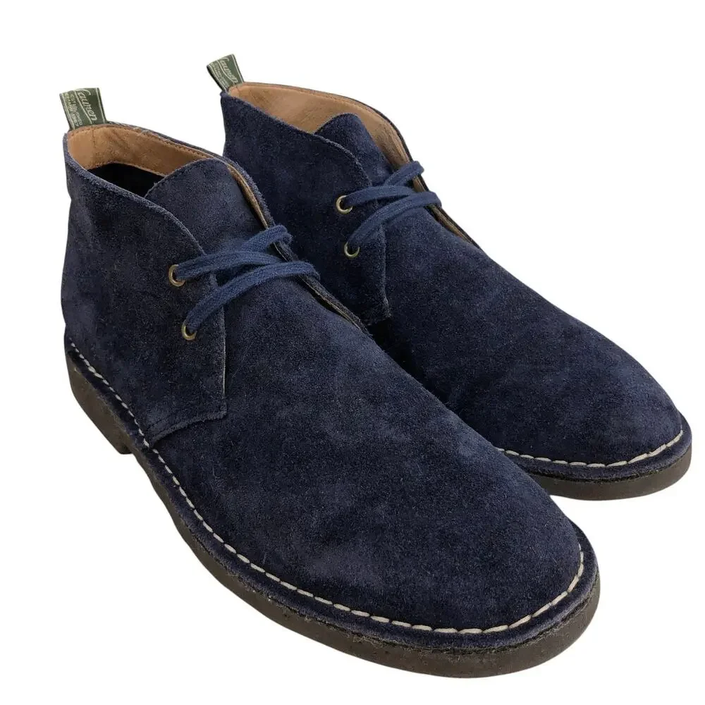 Polo Ralph Lauren Shoes Mens 9.5D Talan Chukka Navy Suede Desert Boots Lace Up
